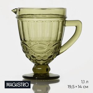 Кувшин Magistro "Ла-Манш", 1,1 л, цвет зелёный