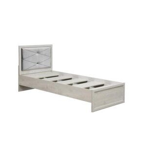 Кровать одинарная с настилом "Сохо", 90 200 см, цвет бетон пайн белый/бетон пайн патина