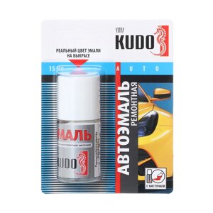 Краска KUDO 202 белая, 15 мл, с кисточкой