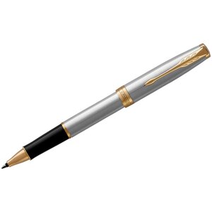 Ручка-роллер Parker Sonnet Core T527 Stainless Steel GT F 0.5мм черный, нерж ст 1931506