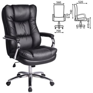 Кресло офисное BRABIX Amadeus EX-507, экокожа, хром, чёрное