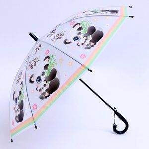 Детский зонт п/авт со свистком "Панда и малыш" d=84см 8 спиц 65х7х6 см