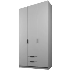 Шкаф 3-х дверный "Экон", 12005202300 мм, 2 ящика, цвет серый шагрень