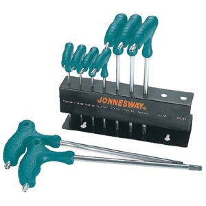 Комплект угловых ключей Jonnesway H10MT09S, TORX, Т10-Т50, 9 предметов