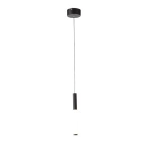 Светильник подвесной LED, 1x8W 3000K, 10 см, цвет чёрный, белый