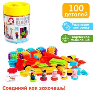 Конструктор игольчатый BRISTLES "Веселая ферама", 100 деталей