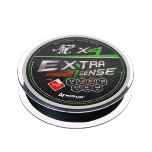 Шнур NISUS Extrasense X4 PE d=0.30, 150m, (Green)