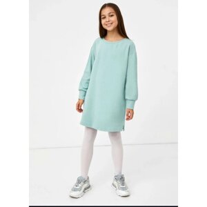Платье для девочек, цвет серо-зелёный, размер 104 см
