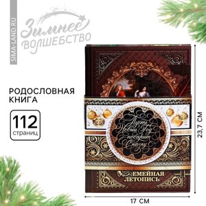 Родословная книга с НГ пояском чёрный/золото