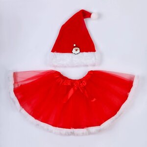 Карнавальный набор "Новогодний": юбка с х/б подкладом, колпак