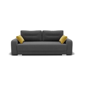 Прямой диван "Модерн 1", механизм пантограф, велюр, цвет селфи 07 / подушки 08