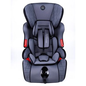 Автокресло детское AmaroBaby Big trip, группа I/II/III, цвет серый/чёрный