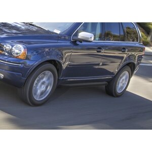 Пороги на автомобиль "Premium-Black" Rival для Volvo XC90 I 2002-2014, 193 см, 2 шт., алюминий, A193ALB. 5901.1