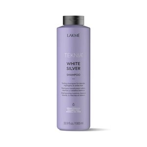 Шампунь для волос LAKME Teknia White Silver Shampoo, тонирующий, 1000 мл