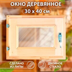 Окно, 3040см, двойное стекло, из липы