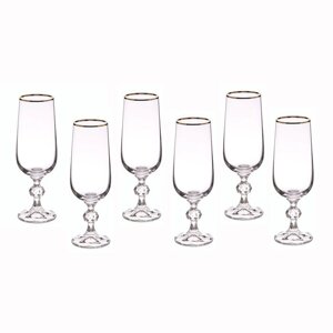 Набор бокалов для шампанского "Клаудия", 180 мл, 6 шт.