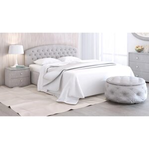Кровать "Пальмира" с ПМ, 140 200 см, ортопедическое основание, рогожка, цвет серый
