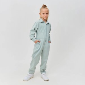 Комбинезон для девочки MINAKU: Casual collection KIDS цвет мятный, рост 122