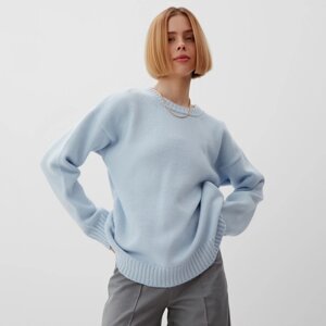 Джемпер женский MINAKU: Knitwear collection, цвет светло-голубой р-р 46-48