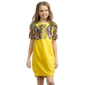Платье для девочек, рост 122 см, цвет banana