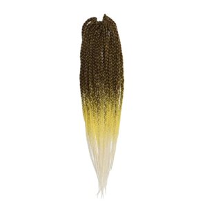 Афрокосы, 60 см, 18 прядей (CE), цвет русый/жёлтый/белый