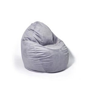 Кресло-мешок "Макси", размер 100x150 см, велюр, серый