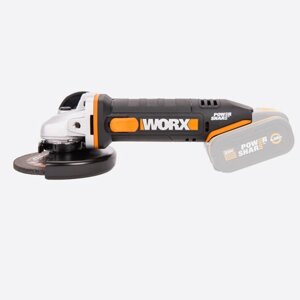 Угловая шлифмашина аккумуляторная WORX WX803.9, 20 В, d=125 мм, М14, БЕЗ ЗУ и АКБ, кейс