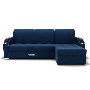 Угловой диван "Дубай 1", механизм выкатной, угол правый, ППУ, велюр, цвет гелекси лайт 014