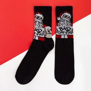 Носки мужские KAFTAN "Bad Santa" р. 41-44 (27-29 см), черный