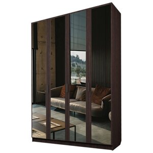 Шкаф 4-х дверный "Экон", 16005202300 мм, 4 зеркала, цвет венге