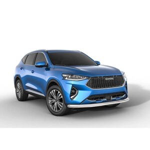 Защита переднего бампера d57 Rival для Haval F7 2019-н. в.,F7x 2019-н. в., нерж. сталь, R. 9404.001