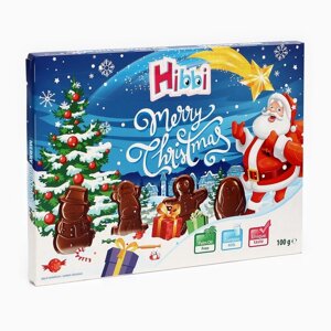 Шоколад молочный Hibbi "Рождественские фигурки", 100 г