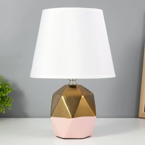 Настольная лампа "Румби" E14 40Вт золото розовый 20х20х29 см