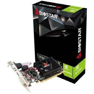 Видеокарта Biostar PCI-E G210-1GB D3 LP NVIDIA GeForce 210 1Gb 64bit DDR3 589/1333 DVIx1 HD 107349