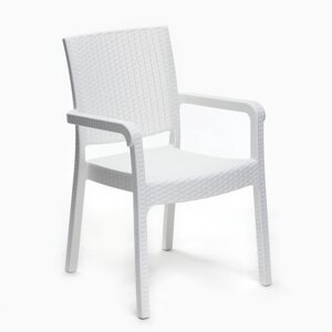 Кресло садовое "Ротанг" 57,5 х 58 х 86,5 см, белое
