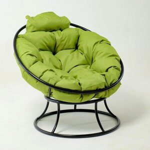 Кресло "Папасан" мини, с зелёноё подушкой, 81х68х77см
