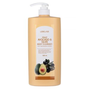 Гель для душа с экстрактами авокадо и оливы LEBELAGE FRUIT AVOCADO & OLIVE BODY CLEANSER