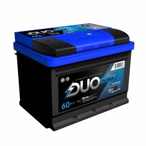 Аккумулятор Duo Power 60 А/ч, 600 А, 242х175х190, прямая полярность