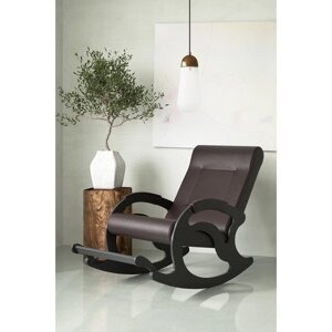 Кресло-качалка "Тироль", 1320 640 900 мм, экокожа, цвет венге