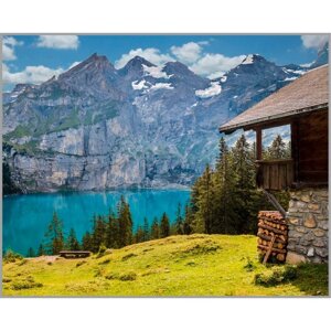 Алмазная мозаика Альпийский рай 40x50см, 40 цв
