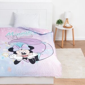 Пододеяльник "Minnie Mermaid", Минни Маус, 143*215 см, 100 % хлопок, поплин