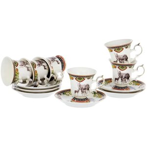 Чайный набор Olaff Jade porcelain, 12 предметов, 6 персон, 200 мл