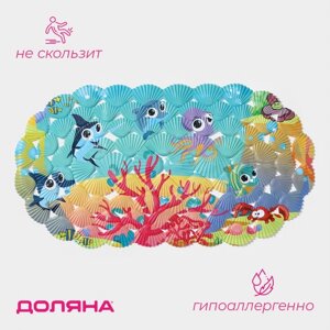 Коврик для ванны Доляна "На дне океана", 3367 см