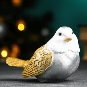 Фигура "Красивая птичка" золото с серебром, 9х12х9см