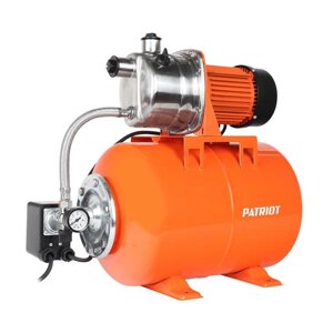 Насосная станция PATRIOT PW 1200-24 INOX 315302620, напор 32 м, 63 л/мин, бак 24 л, нерж. сталь 700