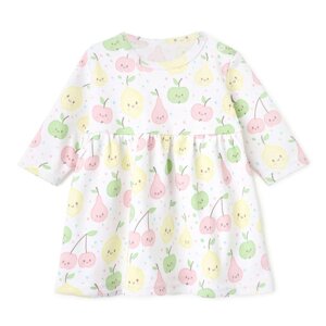 Платье Bloom Baby Фрукты с дл. рукавом, р. 92 см, молочный