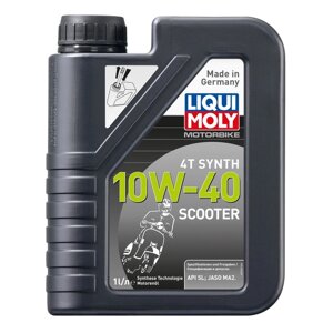 Моторное масло для скутеров LiquiMoly Motorbike 4T Synth Scooter 10W-40 SL MA2 НС-синтетическое, 1 л (7522)