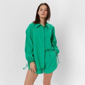 Комплект женский (блузка, шорты) MINAKU: Casual Collection, цвет зелёный, размер 42