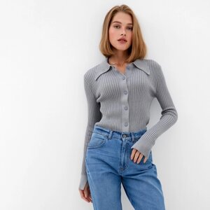 Джемпер женский MINAKU: Knitwear collection цвет серый, размер 46-48