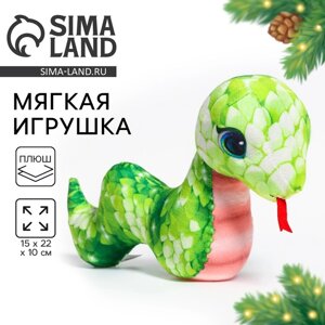 Мягкая игрушка "Змея", зелёная, на новый год